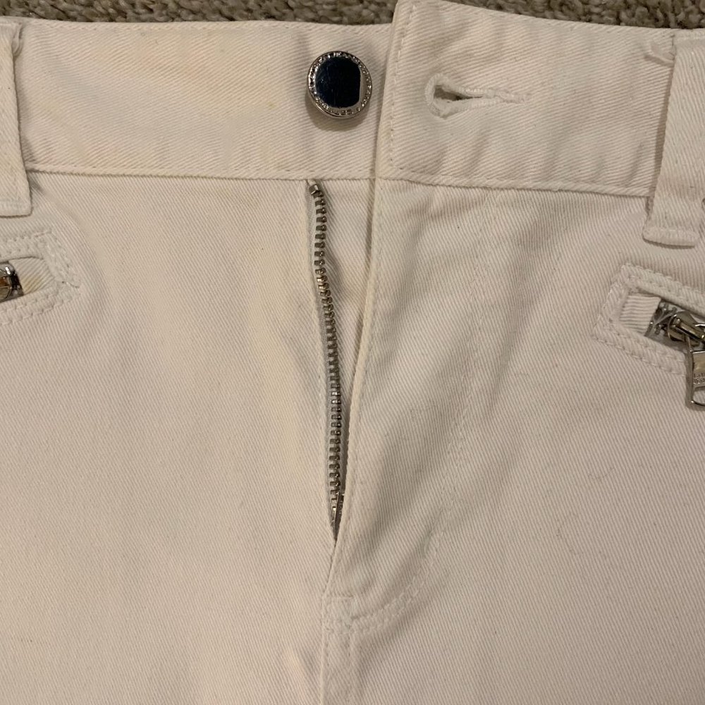 Vintage LRL Ralph Lauren Jeans Co. Denim Knee Length Y2K Pencil Skirt White - Picture 5 of 8